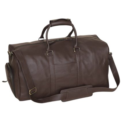 Premium Mild Cowhide Leather Travel Bag – Classic Handcrafted Weekender with Shoe Compartment