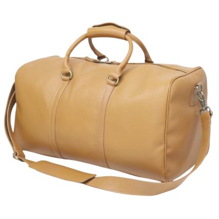 Premium Mild Cowhide Leather Travel Bag – Classic Handcrafted Weekender with Shoe Compartment